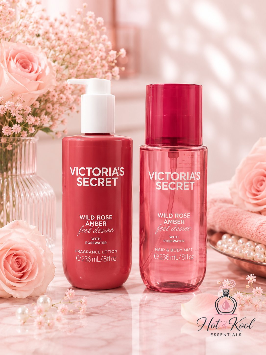 Wild Rose Amber Lotion & Body Mist Set