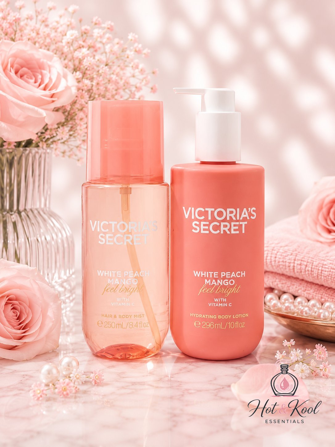 White Peach Mango lotion & Body Mist Set