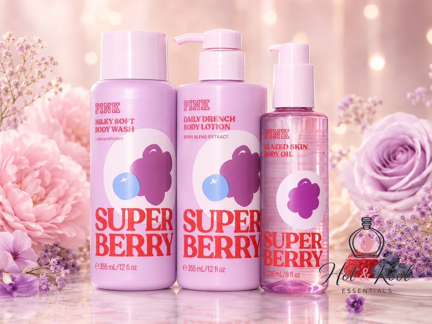 Super Berry Oil,Lotion & Body Wash Set